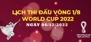 Lịch thi đấu vòng 1/8 World Cup 2022 ngày 6/12 rạng sáng 7/12