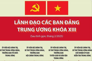 Lãnh đạo các Ban Đảng Trung ương khóa XIII sau khi tinh gọn