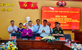 Sơ kết 5 năm phối hợp giữa Đảng ủy BĐBP Đắk Lắk với Huyện ủy Buôn Đôn, Ea Súp