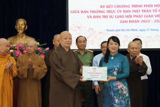 TP Hồ Chí Minh: Tăng cường phối hợp hành động giữa Mặt trận và Giáo hội Phật giáo