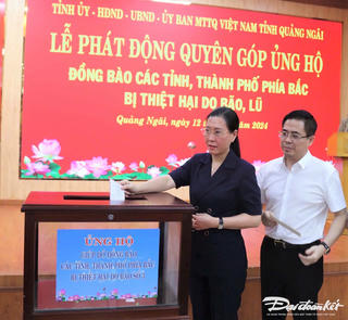 Quảng Ngãi: Phát động kêu gọi ủng hộ đồng bào bị thiệt hại do bão số 3