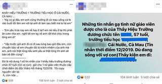 Nhắn tin 'gạ tình' nữ giáo viên, một hiệu trưởng bị kiểm điểm