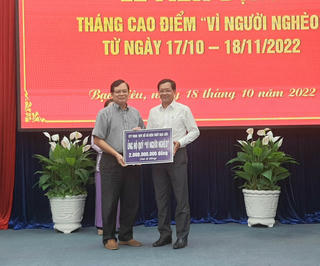 Bạc Liêu, tiếp nhận gần 7 tỷ đồng ủng hộ Quỹ 'Vì người nghèo'