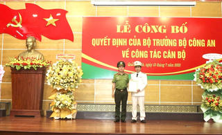 Công an tỉnh Quảng Bình có tân Phó Giám đốc