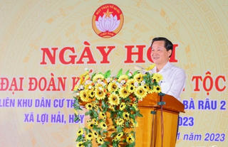 Phó Thủ tướng Lê Minh Khái dự Ngày hội Đại đoàn kết toàn dân tộc tại Ninh Thuận