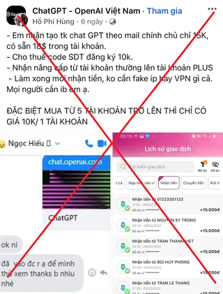 Cảnh báo lừa đảo thông qua ChatGPT