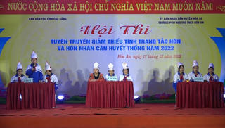 Cao Bằng tổ chức hội thi tuyên truyền phòng chống tảo hôn