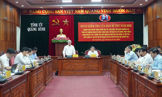 Đoàn Kiểm tra 545 của Ban Bí thư Trung ương Đảng làm việc với Ban Thường vụ Tỉnh uỷ Quảng Bình