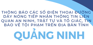 [Infographic] Giám đốc Công an Quảng Ninh công khai số điện thoại tiếp nhận tin báo tội phạm