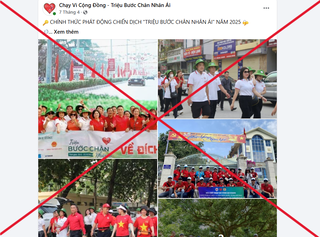 Hội Chữ thập đỏ cảnh báo lừa đảo mạo danh Chiến dịch "Triệu bước chân nhân ái"