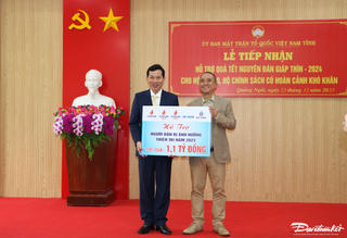 Quảng Ngãi: Tiếp nhận hơn 1 tỷ đồng chăm lo Tết Nguyên đán cho người nghèo