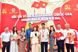 Không gian trưng bày của Kiểm toán nhà nước đã sẵn sàng cho Triển lãm thành tựu đất nước