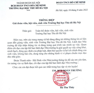 Trường Đại học Thủ đô Hà Nội tạm dừng việc giảng dạy với thầy giáo bị tố cáo quấy rối sinh viên