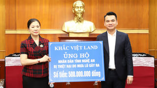 Ca sĩ, nhạc sĩ Khắc Việt ủng hộ 500 triệu đồng cho người dân vùng lũ tỉnh Nghệ An 