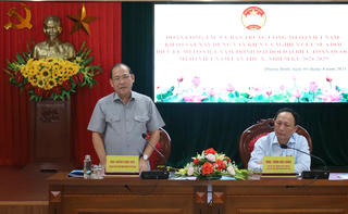 Phó Chủ tịch Hoàng Công Thuỷ làm việc với Mặt trận Quảng Bình
