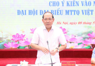 Phó Chủ tịch Hoàng Công Thủy cho ý kiến vào nội dung Đại hội đại biểu MTTQ Việt Nam tỉnh Điện Biên