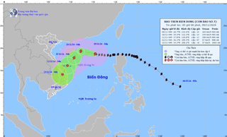 Sáng nay, bão số 7 mạnh cấp 14 cách quần đảo Hoàng Sa khoảng 480 km