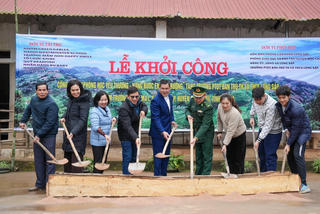 Một điểm trường biên giới tại Mộc Châu - Sơn La được khởi công xây dựng