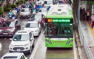 Thí điểm khách đi buýt nhanh BRT được dùng xe điện miễn phí