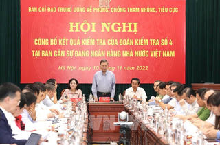 Công bố kết quả kiểm tra tại Ban cán sự đảng Ngân hàng Nhà nước Việt Nam