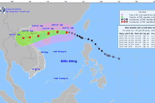 Sáng 20/7, bão Wipha giật cấp 14 cách Quảng Ninh-Hải Phòng khoảng 830km