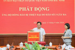 Mặt trận Bắc Ninh phát động ủng hộ đồng bào bị thiệt hại do bão số 3