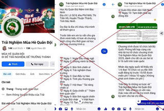 Cảnh giác lừa đảo đăng ký Trại hè Quân đội trên mạng xã hội