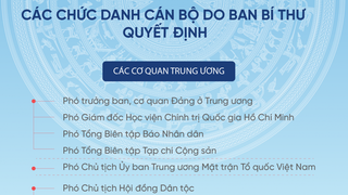 Ban Bí thư quyết định bao nhiêu chức danh quan trọng?