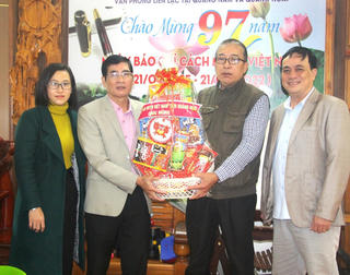 MTTQ tỉnh Quảng Ngãi chúc Tết Văn phòng Báo Đại Đoàn Kết tại Quảng Nam
