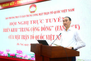 Hội nghị trực tuyến triển khai 'Trang cộng đồng' (Fanpage) của MTTQ Việt Nam 