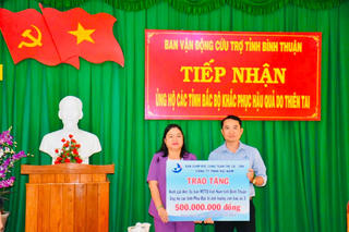 Mặt trận tỉnh Bình Thuận tiếp nhận hơn 13,1 tỷ đồng ủng hộ đồng bào miền Bắc do cơn bão số 3