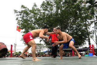 Vận động viên 4 tỉnh, thành tham gia lễ hội Vật cổ truyền tại Hải Phòng