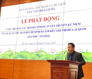Thi sáng tác tranh cổ động kỷ niệm 75 năm ngày Chủ tịch Hồ Chí Minh ra Lời kêu gọi thi đua ái quốc