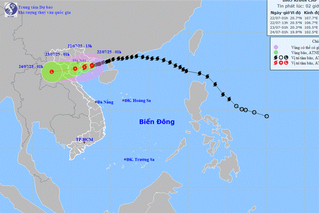Sáng 22/7, bão số 3 giật cấp 13, cách Hải Phòng 70km