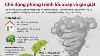 [Infographics] Chủ động phòng tránh lốc xoáy và gió giật