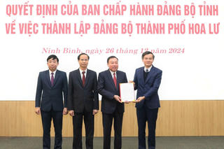 Ninh Bình: Ông Đinh Văn Tiên được chỉ định giữ chức Bí thư Thành ủy Hoa Lư