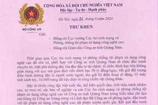 Bộ Trưởng Bộ Công an có thư khen Công an Quảng Nam triệt phá đường dây đánh bạc 20 tỷ đồng/ngày