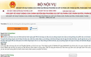 Bộ Nội vụ công bố đường dây nóng hỏi đáp về chính quyền địa phương 2 cấp