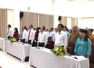 Phó Chủ tịch - Tổng Thư ký Lê Tiến Châu dự Hội nghị UB MTTQ Việt Nam TP Hồ Chí Minh
