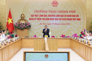 Thủ tướng gặp mặt các cơ quan báo chí nhân kỷ niệm 100 năm Báo chí Cách mạng