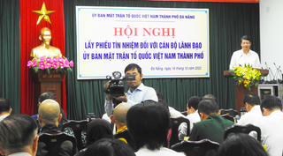 Lấy phiếu tín nhiệm hai chức danh lãnh đạo Ủy ban MTTQ Việt Nam TP Đà Nẵng