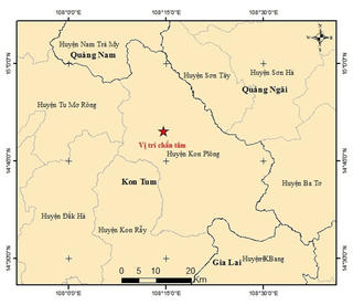 Động đất 5.0 độ richter ở Kon Tum gây rung lắc nhiều tỉnh thành miền Trung