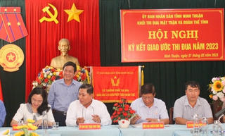 Ninh Thuận: Khối thi đua Mặt trận và đoàn thể, Ký kết giao ước thi đua năm 2023
