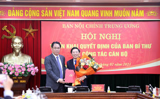 Ban Nội chính Trung ương có thêm một Phó trưởng ban