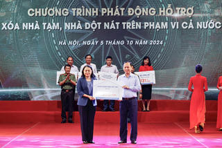 5.932 tỷ đồng ủng hộ hỗ trợ xóa nhà tạm, nhà dột nát trên phạm vi cả nước