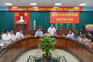 Ban Tuyên giáo Trung ương làm việc với tỉnh Tiền Giang