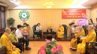 Phó Chủ tịch Tô Thị Bích Châu chúc Tết Giáo hội Phật giáo Việt Nam tại phía Nam