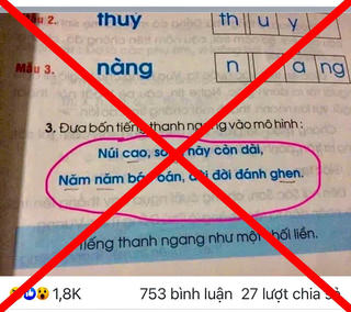 Hàng loạt tin giả xuyên tạc về ngữ liệu trong sách giáo khoa
