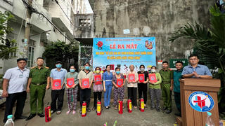 Ra mắt mô hình “Tổ liên gia an toàn phòng cháy chữa cháy” kết hợp điểm chữa cháy công cộng tại phường Hòa Thạnh