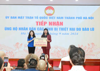 Hà Nội: Tiếp nhận hơn 26 tỷ đồng ủng hộ nhân dân các tỉnh bị thiệt hại do bão lũ